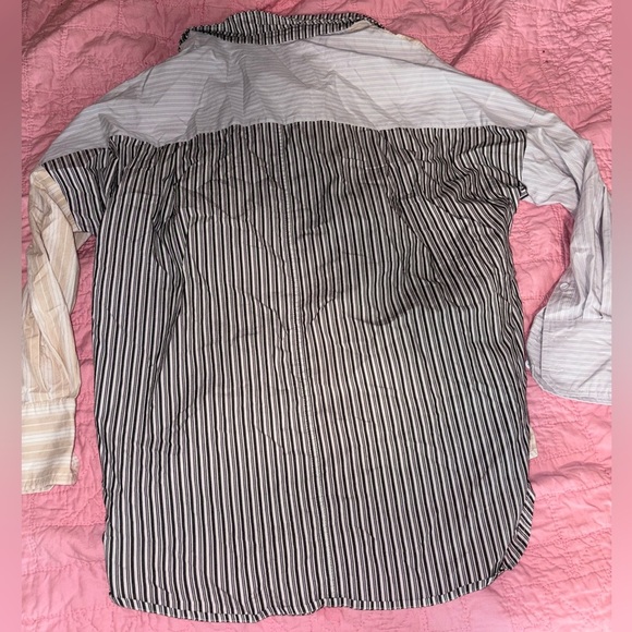 Urban Outfitters BDG Frankie Split Button Down Printed Oversized Shirt - Picture 9 of 12